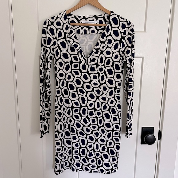 Diane von Furstenberg Reina Silk Tunic Dress - Picture 1 of 8